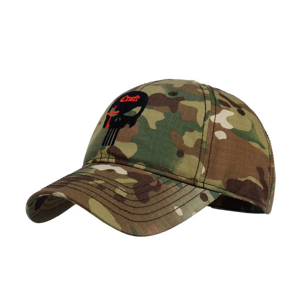 Men Women Running Cap Hat Military Enthusiasts Amercian Punisher SEAL Team Cotton Hat Adjusted Snapback Baseball Cap