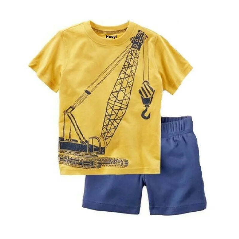 Baby Boys Clothes Suit Summer Dino T-Shirts + Camo Shorts Pants Sets Casual Boy Outfit Cotton Sets Tops 6 9 12 18 24M