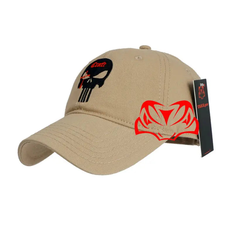 Men Women Running Cap Hat Military Enthusiasts Amercian Punisher SEAL Team Cotton Hat Adjusted Snapback Baseball Cap