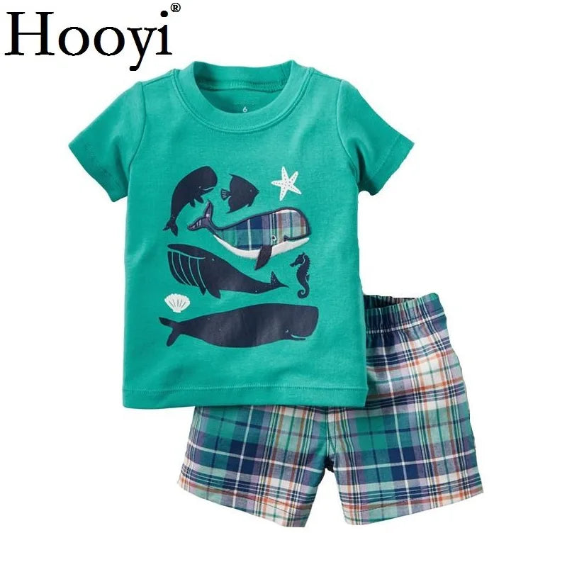 Dino Children Clothes Suit Baby Boy Clothing Sets Infant T-Shirt Camo Shorts Pants Newborn Outfit 6 9 12 18 24 Month