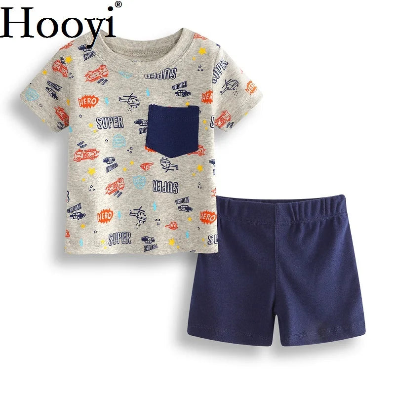 Dino Children Clothes Suit Baby Boy Clothing Sets Infant T-Shirt Camo Shorts Pants Newborn Outfit 6 9 12 18 24 Month