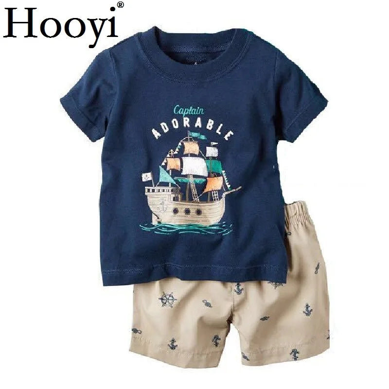 Dino Children Clothes Suit Baby Boy Clothing Sets Infant T-Shirt Camo Shorts Pants Newborn Outfit 6 9 12 18 24 Month