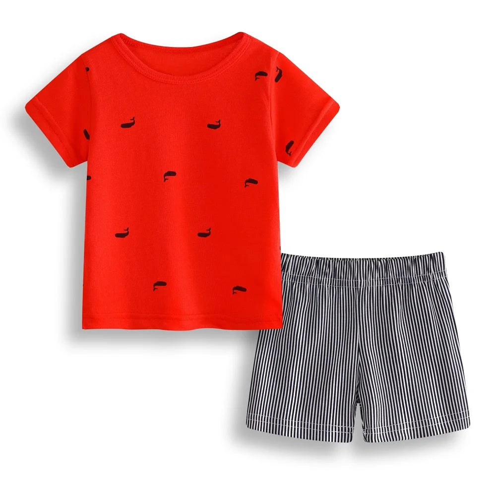 Dino Children Clothes Suit Baby Boy Clothing Sets Infant T-Shirt Camo Shorts Pants Newborn Outfit 6 9 12 18 24 Month