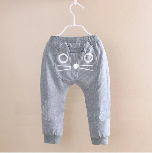NEW children boys Girls autumn pants Cartoon Cat baby harem pants kids clothes kids pants trousers pantalon garcon