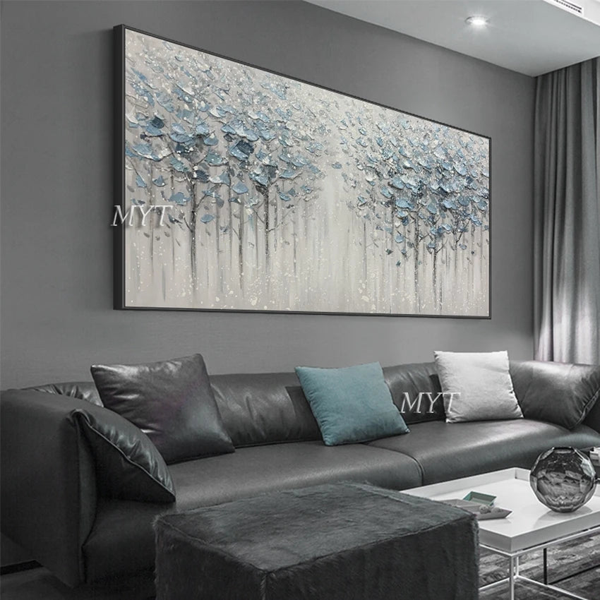 Handmade Texture Huge Abstract Oil Painting Modern Canvas Art Decorative Knife Flower Paintings For Wall Décor