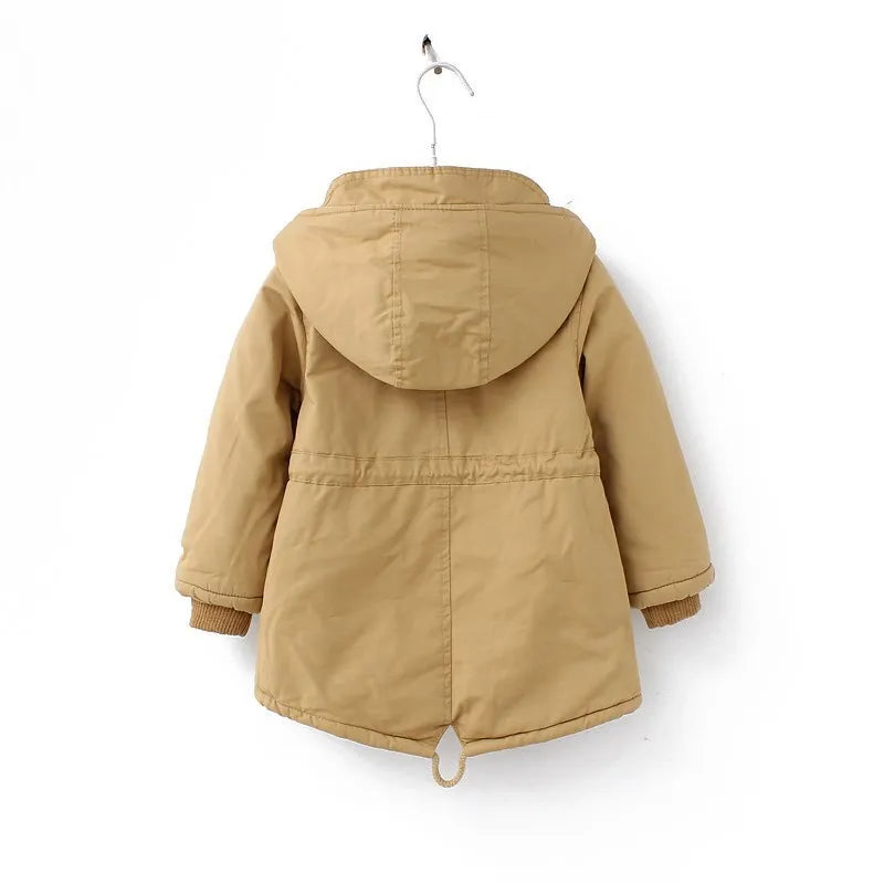 Baby Boys Jackets Children Winter Fleece Coats Toddler Kids Hooded Warm Windbreaker Autumn Boy Outerwear Clothes