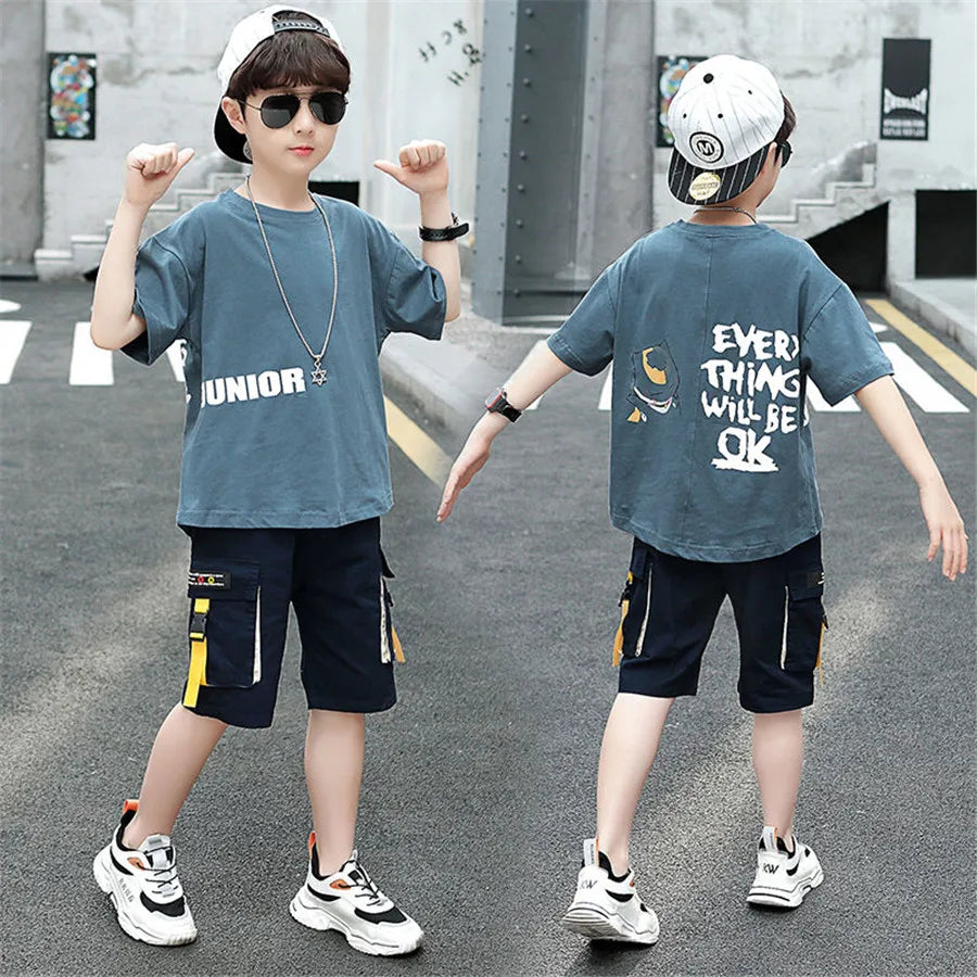 Boys Clothes Sport Suit Casual Boys Clothing Sets Summer Children Clothing Set Kids Tracksuit Clothes