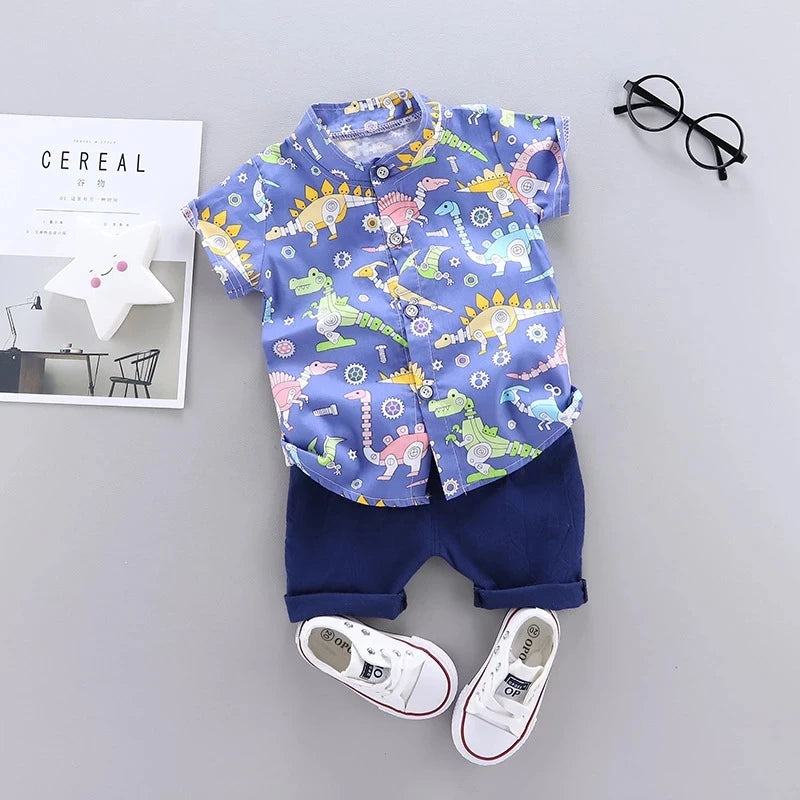 Baby Boy Summer Clothes Shirt Suit Outfits 2PCS Fashion Toddler Set Children Infant Boys Clothing 1 2 3 4 Years