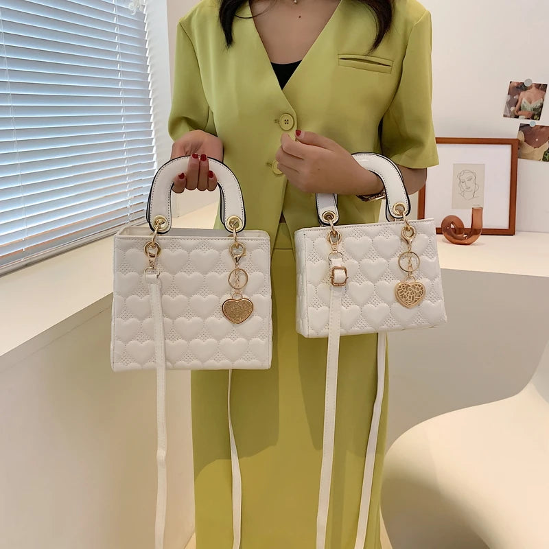 Women Brand Luxury Totes High Quality Fashion Classic Quilted Square Handle Bag Women Crossbody Shoulder Bags