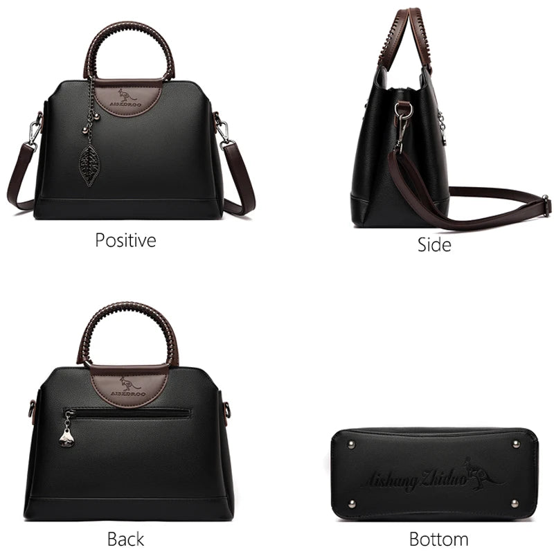 Large Capacity Handbag Women Tote Bag High Quality Leather Shoulder Messenger Bags for Women Luxury Brand