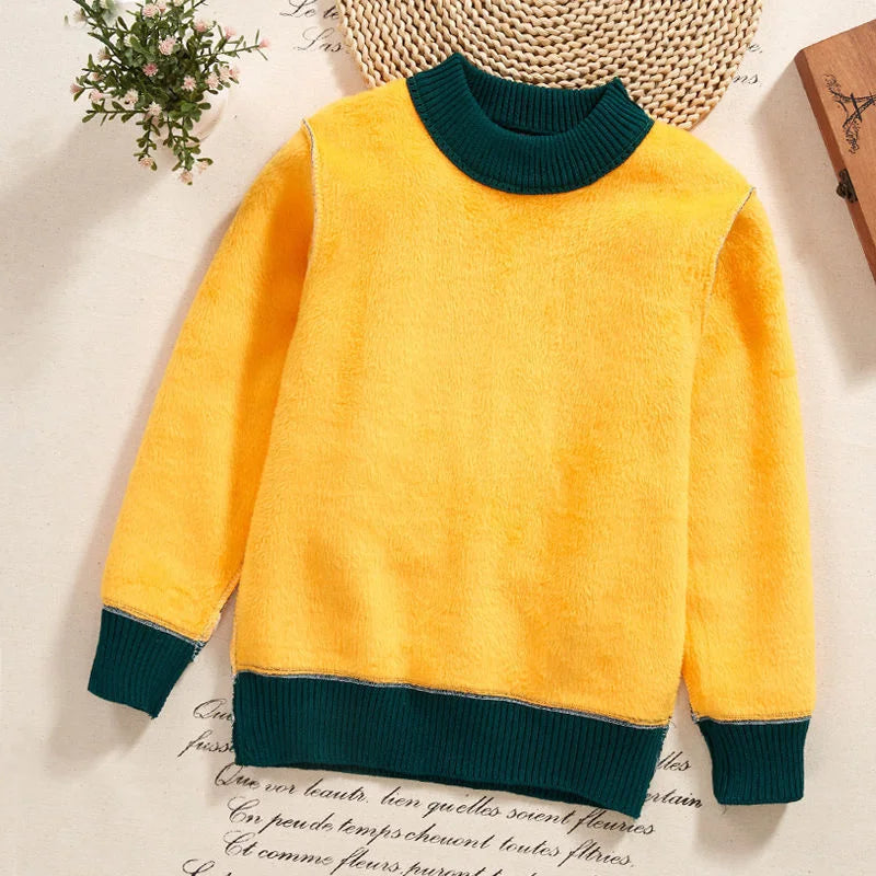 Teens Sweater Knitwear Clothes Winter Fleece Boys Long Sleeve Cardigan Knitted Tops Outfits 4 5 6 7 8 9 10 11 12 13 14 Years
