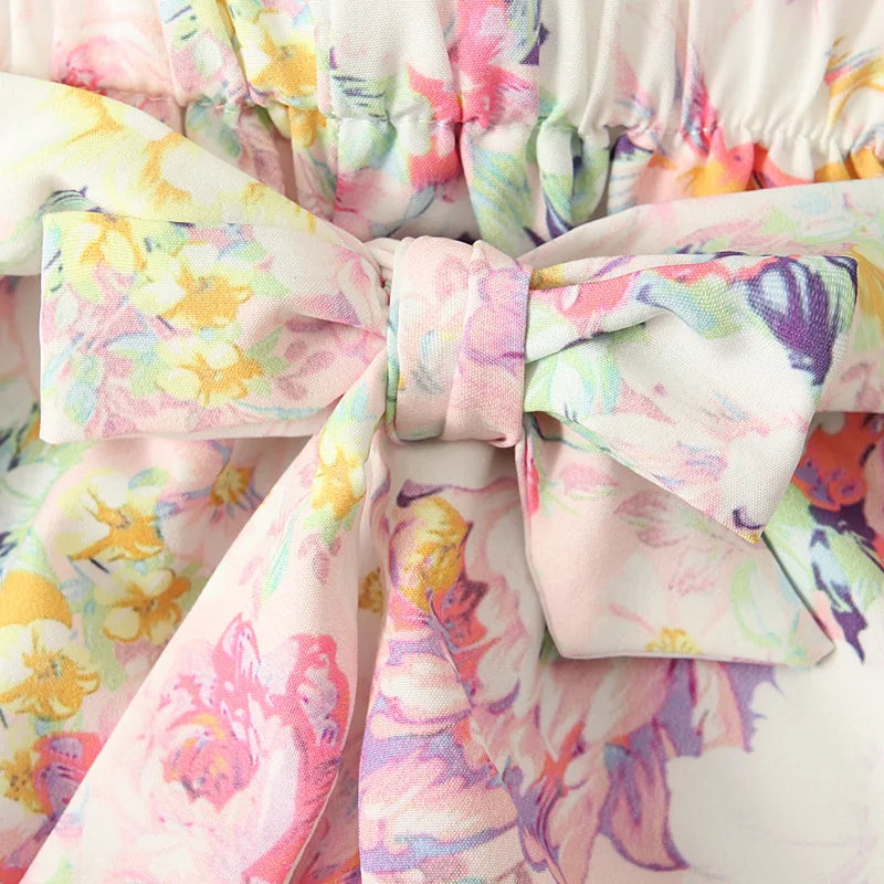 Spring 3Piece Outfits Newborn Baby Girls Clothes Long Sleeve Cotton Bodysuits+Flowers Pants+Headband Infant Clothing Sets