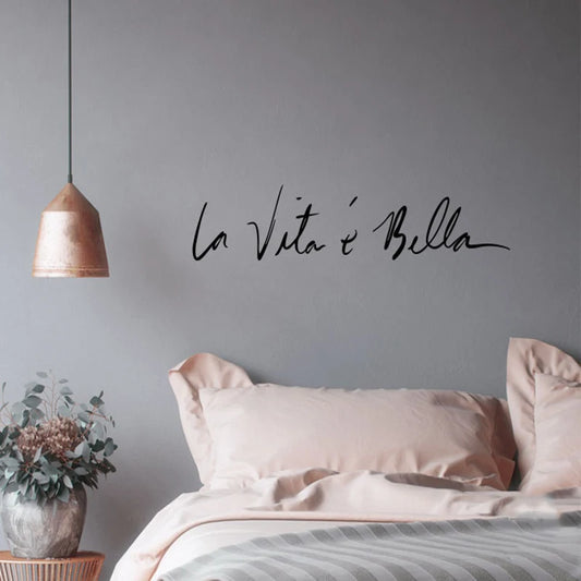 Italian French Byword Phrase Art Vinyl Wall Stickers For Office Room Study Bedroom Home Decoration Sticker Mural Wall Decal Décor