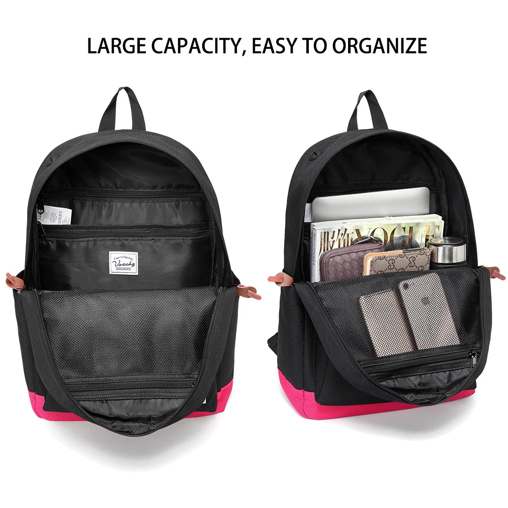 Backpack Women and Girls  Unisex Classic Water Resistant Rucksack School Backpack 14Inch Laptop for Teenager