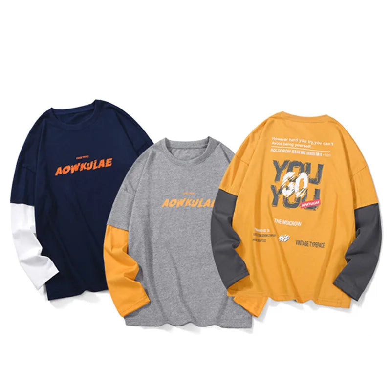 Kids T-Shirt Spring/Autumn Fashion Design Kids Long Sleeve Tops Cotton For Children 6 8 10 12 14 Years Tops