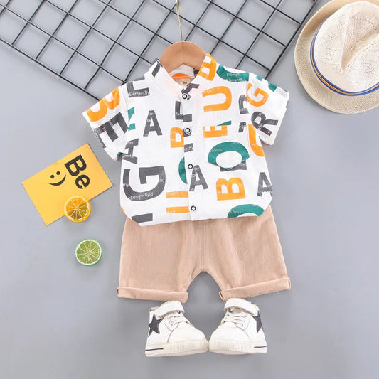Baby Boy Summer Clothes Shirt Suit Outfits 2PCS Fashion Toddler Set Children Infant Boys Clothing 1 2 3 4 Years