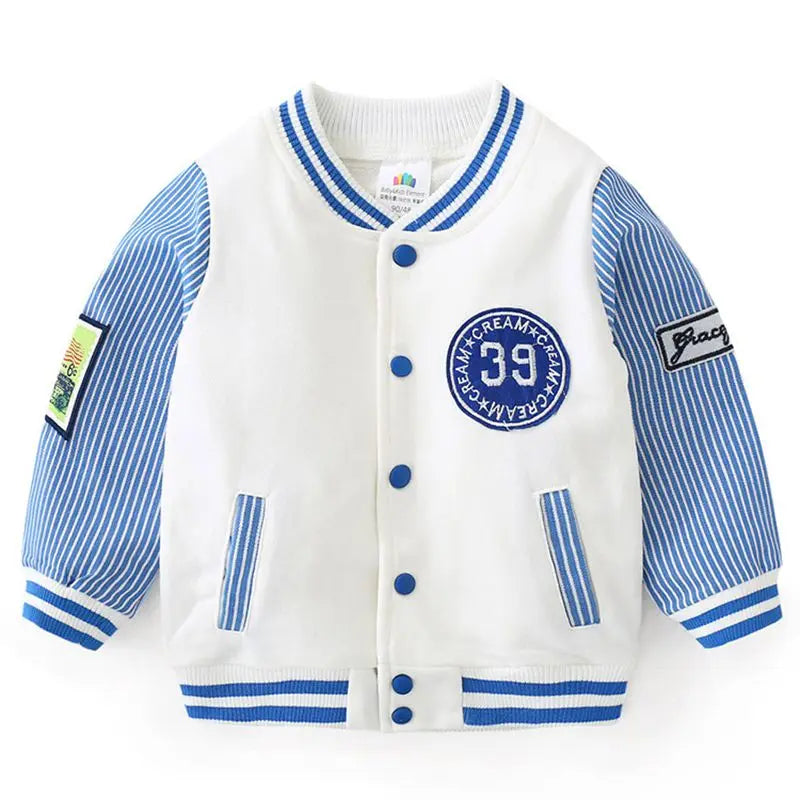 Spring Autumn New Fasion Kid's Clothing Children Patchwork Long Sleeve Baby Baseball Coat Jacket For Boys