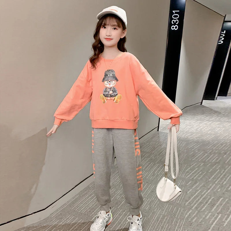 Kids Sweatshirt Clothes for Boys Girl Outsuits Autum Winter Casual Sport Suits Children Tracksuit Set
