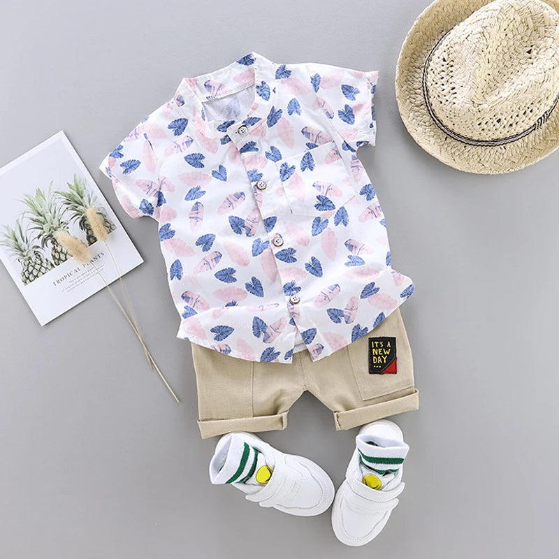 Baby Boy Summer Clothes Shirt Suit Outfits 2PCS Fashion Toddler Set Children Infant Boys Clothing 1 2 3 4 Years