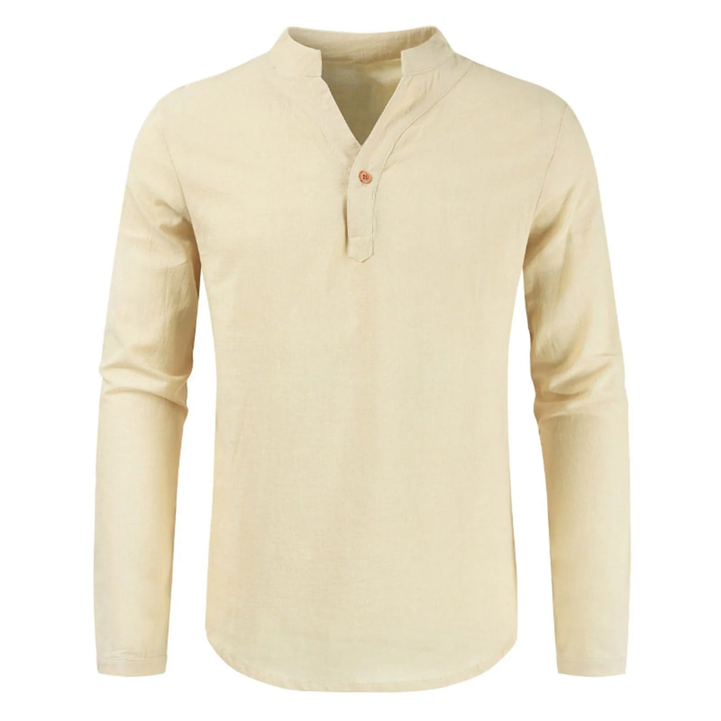 Men Cotton Linen Shirt Top Drawstring Blouse Ancient Viking Embroidery Lace Up V Neck Long Sleeve T-Shirt Top For Men's Clothing