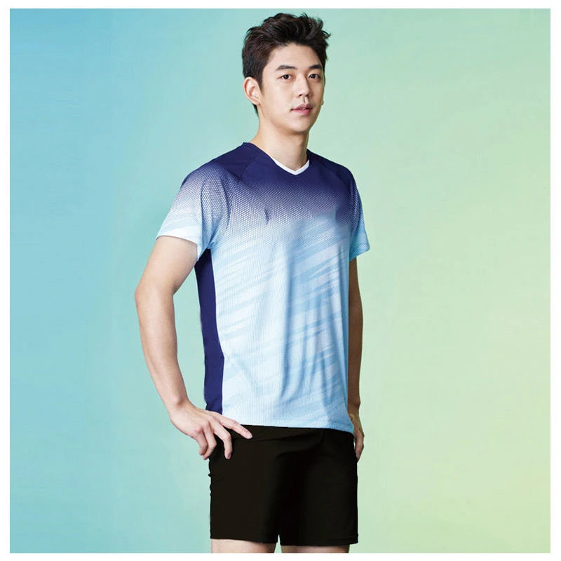 men's suit Badminton wear short-sleeved shirt quick-drying breathable shorts competition training suit men's sportswear