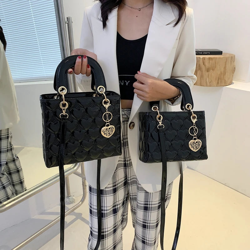 Women Brand Luxury Totes High Quality Fashion Classic Quilted Square Handle Bag Women Crossbody Shoulder Bags