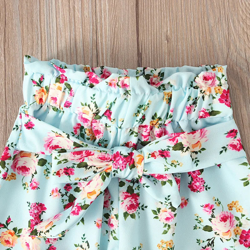 Spring 3Piece Outfits Newborn Baby Girls Clothes Long Sleeve Cotton Bodysuits+Flowers Pants+Headband Infant Clothing Sets