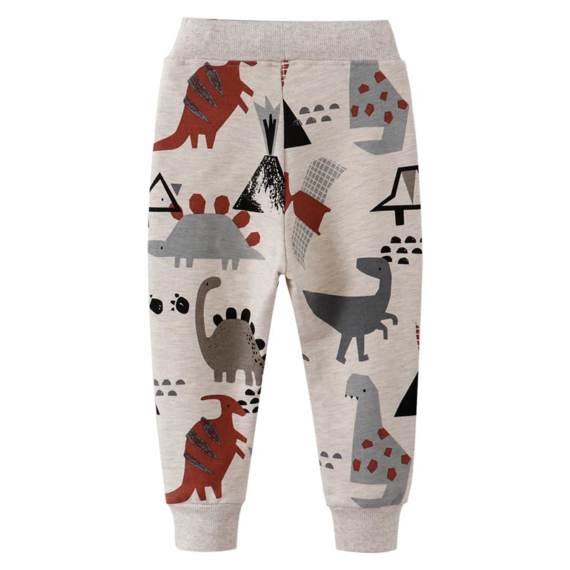 New Spring Dinosaur Pants for Boy Kids Little Boys Pants Trousers Casual Sweaterpants Warm Sports Pants