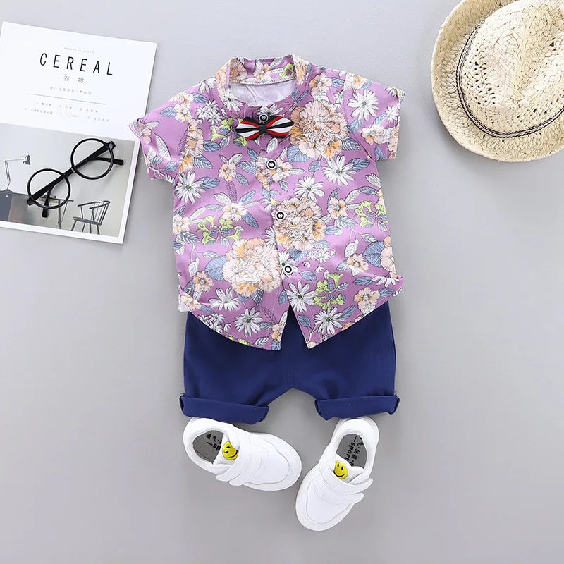 Baby Boy Summer Clothes Shirt Suit Outfits 2PCS Fashion Toddler Set Children Infant Boys Clothing 1 2 3 4 Years