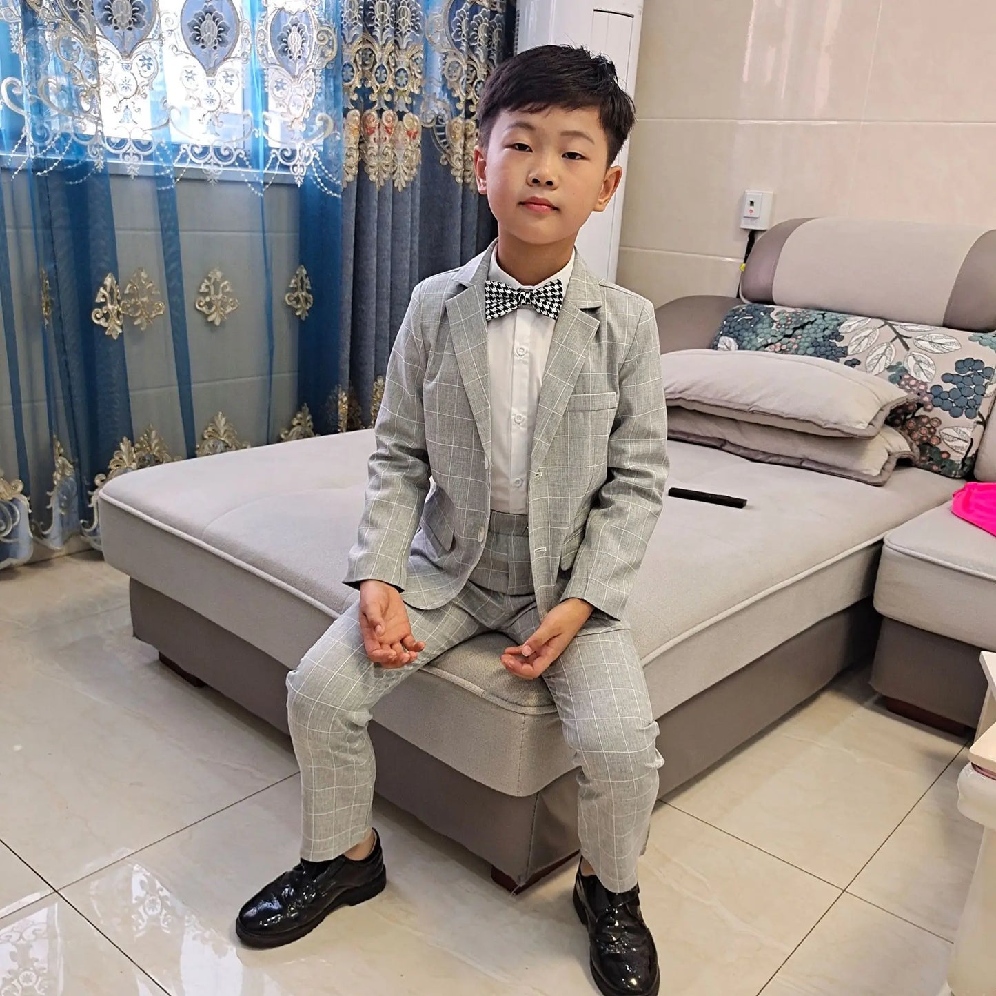 School uniform Dress for boys Formal Birthday Suits for Weddings Blazer Pants 2Pcs Kids Gentleman Party Child Clothing Sets  kids girls boys