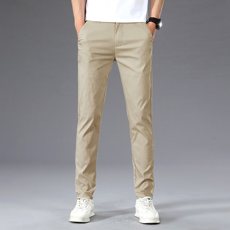 Thin Slim Straight Pants Men's Korean Style