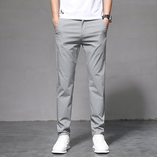 Thin Slim Straight Pants Men's Korean Style
