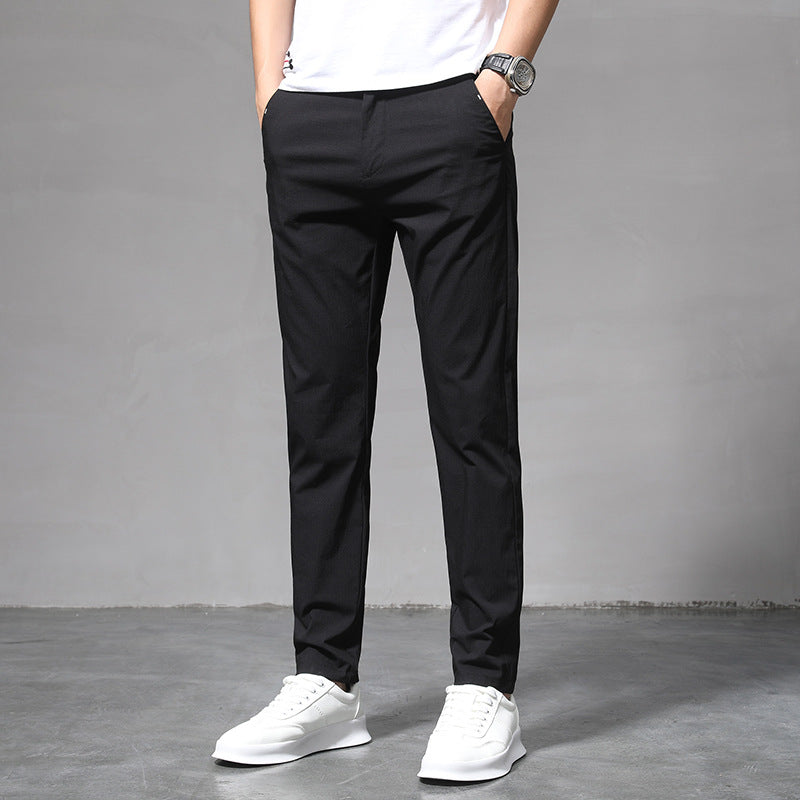 Thin Slim Straight Pants Men's Korean Style
