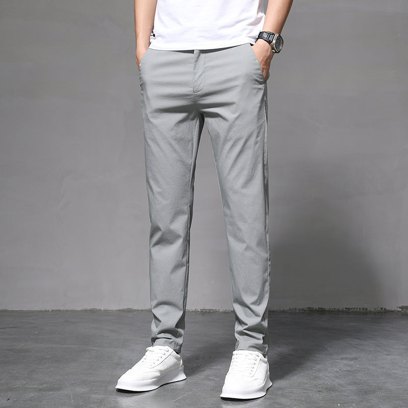 Thin Slim Straight Pants Men's Korean Style
