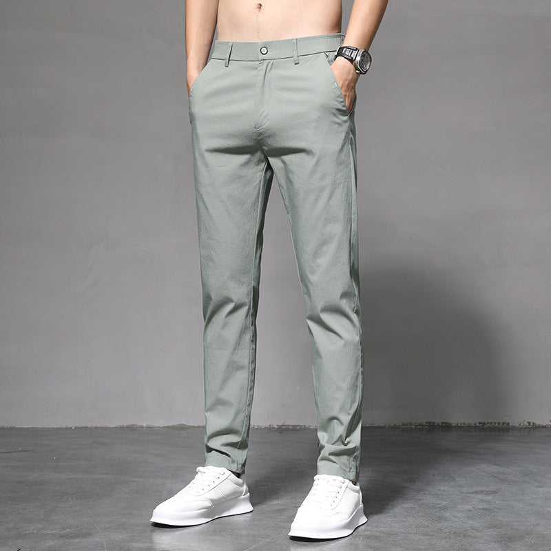 Thin Slim Straight Pants Men's Korean Style