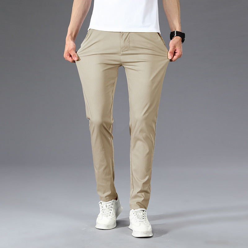 Thin Slim Straight Pants Men's Korean Style