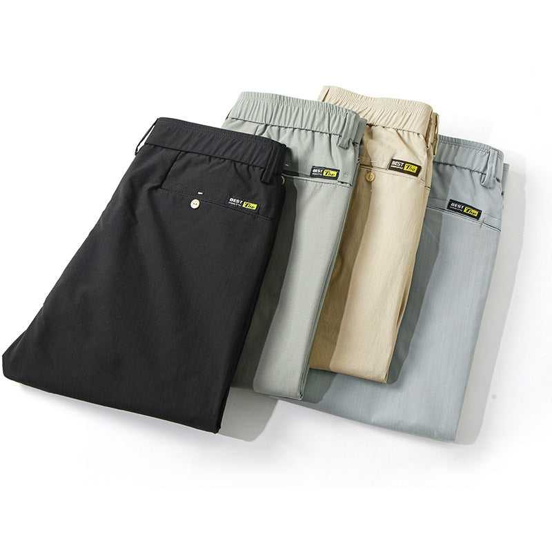 Thin Slim Straight Pants Men's Korean Style