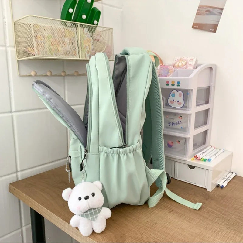 Women Fashion College Backpack Lady High Capacity Waterproof Trendy Women Laptop School Bags Cute Girl Travel Book Bag