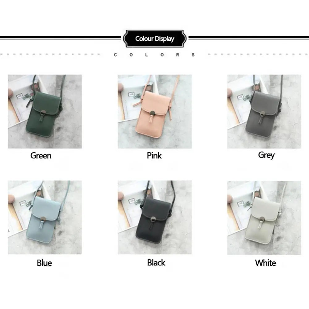 Women Wallet Bag Touch Screen Cell Phone Purse Bag Smartphone Wallet Tassel Leather Shoulder Strap Handbag Waterproof