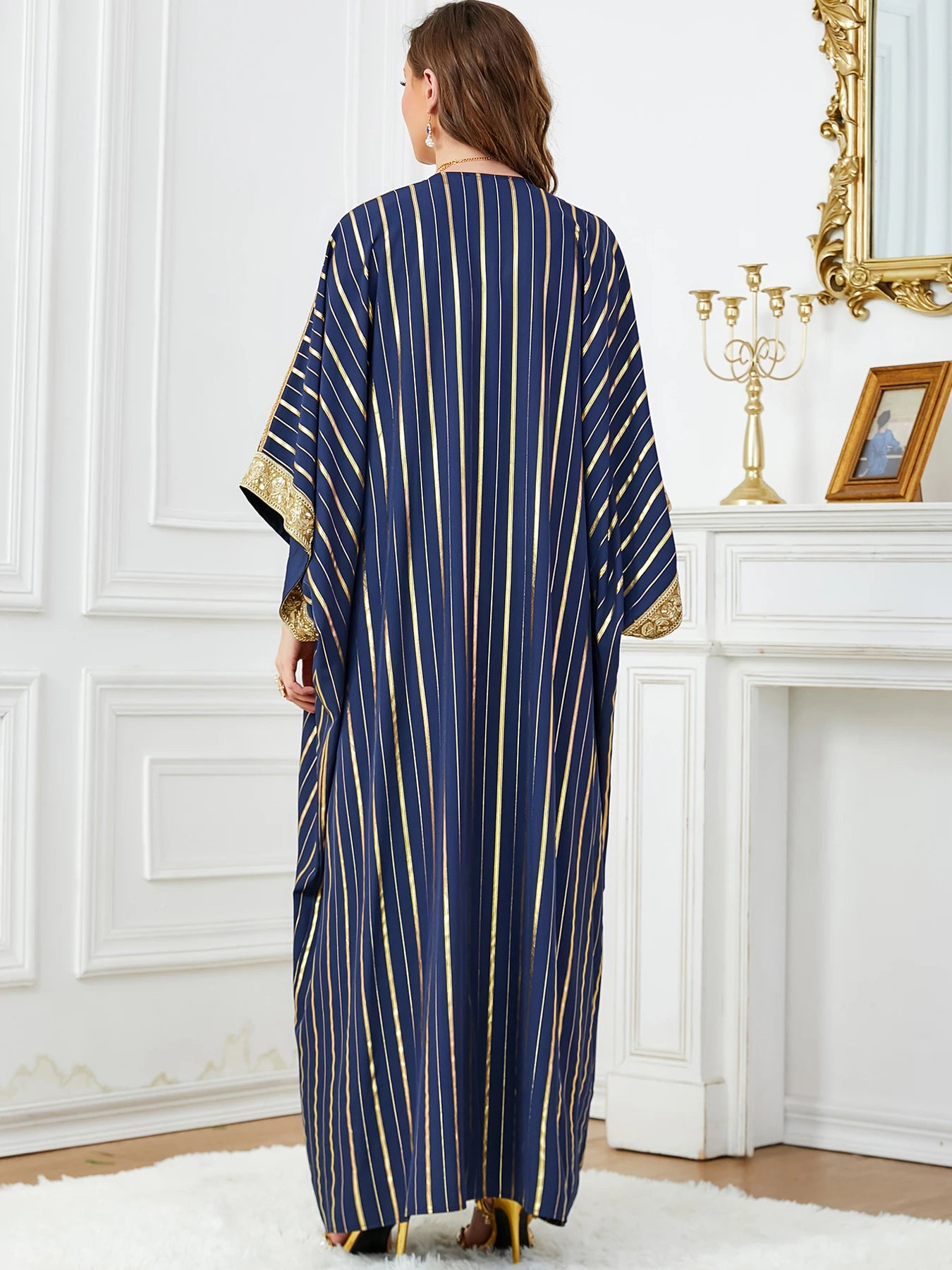 Dress for Women Abaya 2 Piece Set Half Sleeve Caftan Morocco Dubai Arab Party Long Dresses Kimono Robe