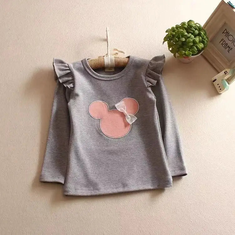 New  Retail Latest Design Brand Children Clothes Girls Knitting T Shirt Kids Long Sleeves T-shirts Girls Clothing kids girls  toddlers