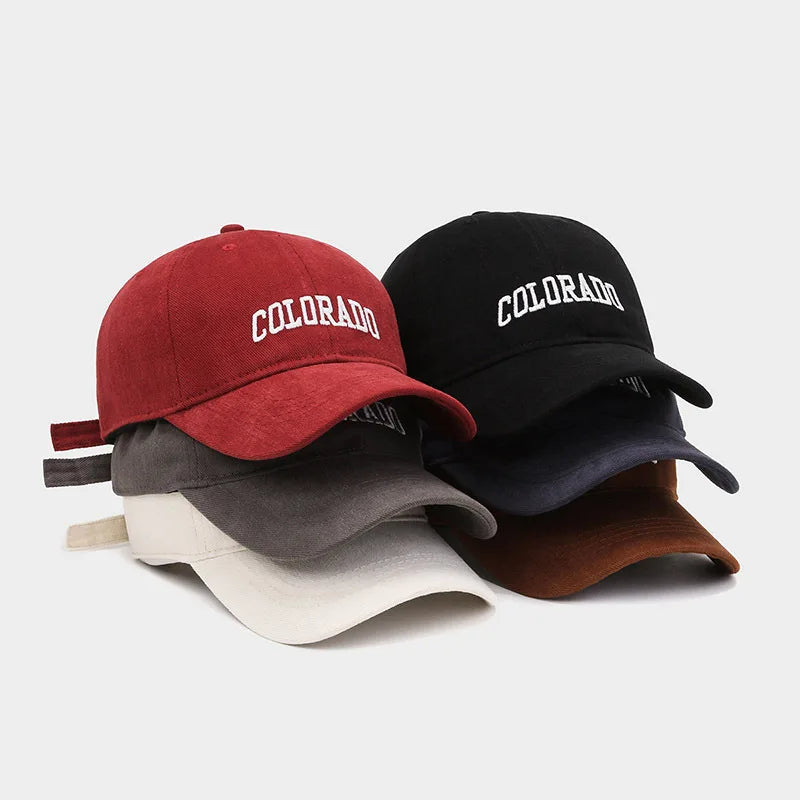 Fashion big head men women leisure retro baseball cap letters embroidery soft top hat grind hair show face small duck tongue cap