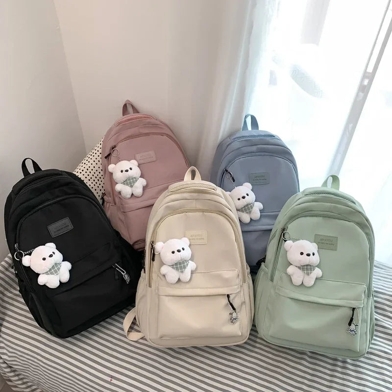 Women Fashion College Backpack Lady High Capacity Waterproof Trendy Women Laptop School Bags Cute Girl Travel Book Bag