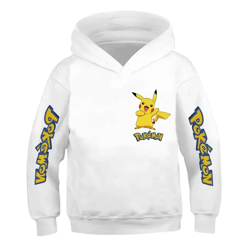 Kids Cotton Pokemon Hoodies Pikachu Sweatshirt Long Sleeve Children Clothes Boys/Girl Cool Cute Kids  Tops