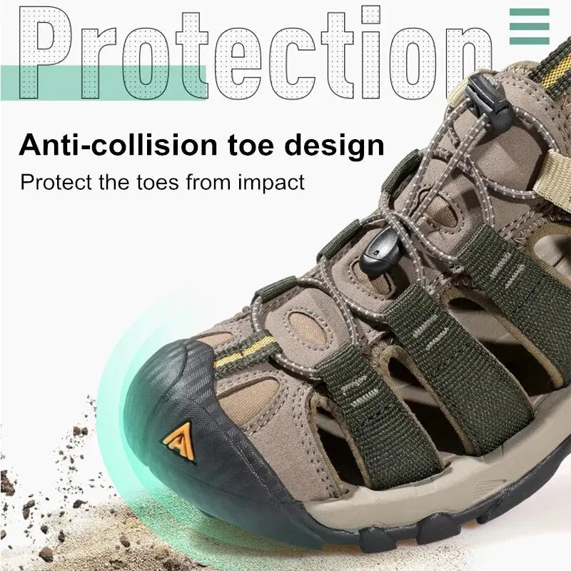 Outdoor Sandals for Men Breathable Hiking Shoes Water Beach Men Sandals Camping Climbing Aqua Sneaker