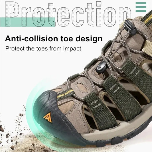 Outdoor Sandals for Men Breathable Hiking Shoes Water Beach Men Sandals Camping Climbing Aqua Sneaker