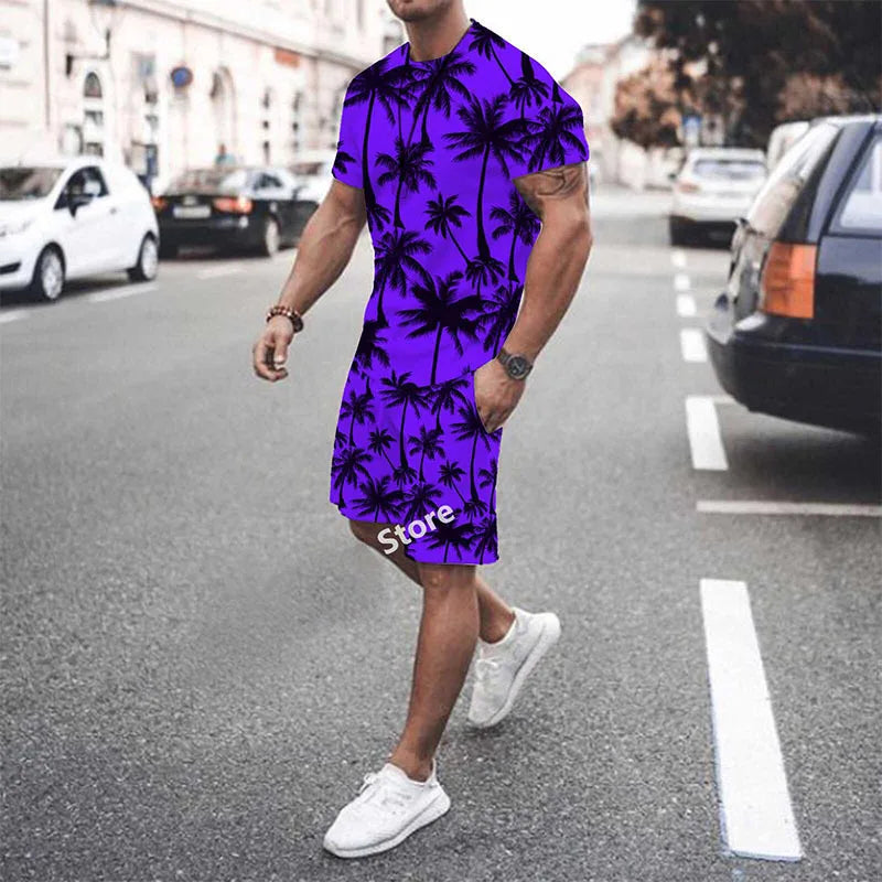 Summer Men’s T-Shirt Set Spades King 3D Print Short Sleeve+Sports Shorts 2Piece Suits Men’s Sportswear O-Neck Oversized Outfits