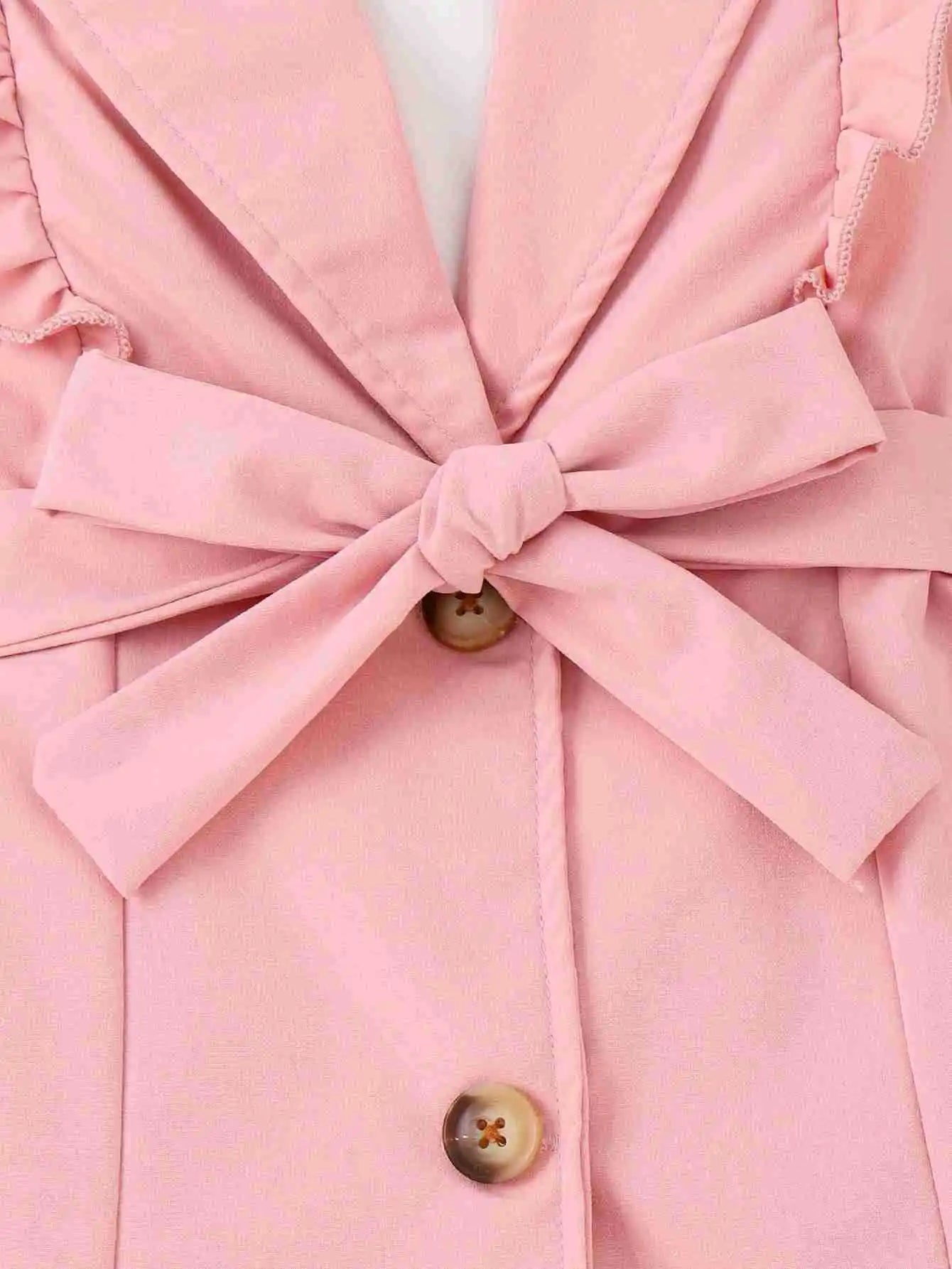 Summer Girl Suit Strap Solid Color+Short Sleeved Lapel Suit Jacket+Shorts 3Pcs Girls Outfits Korean Kids Children Clothing Sets