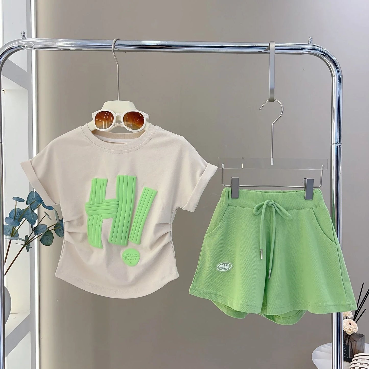 girls clothes t shirt for kids boy 10 years kids clothes Casual shorts two-piece sports suit Big Girl Summer clothing  kids girls boys
