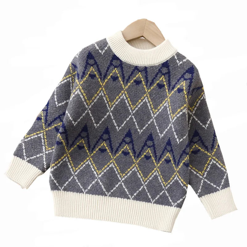 Boys Sweaters Spring Autumn Children Woolen Knitting Pullover Sweater Clothes For Baby Kids Sweatshirts